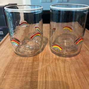 Anthropologie Rainbow Juice Glass Set